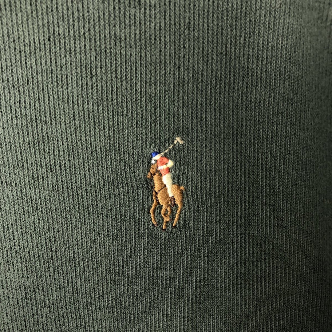 Ralph Lauren POLO RALPH LAUREN ESTATE RIB half-zip sweatshirt, sweatshirt, men's XL size cotton Khaki type Vintage Second Hand