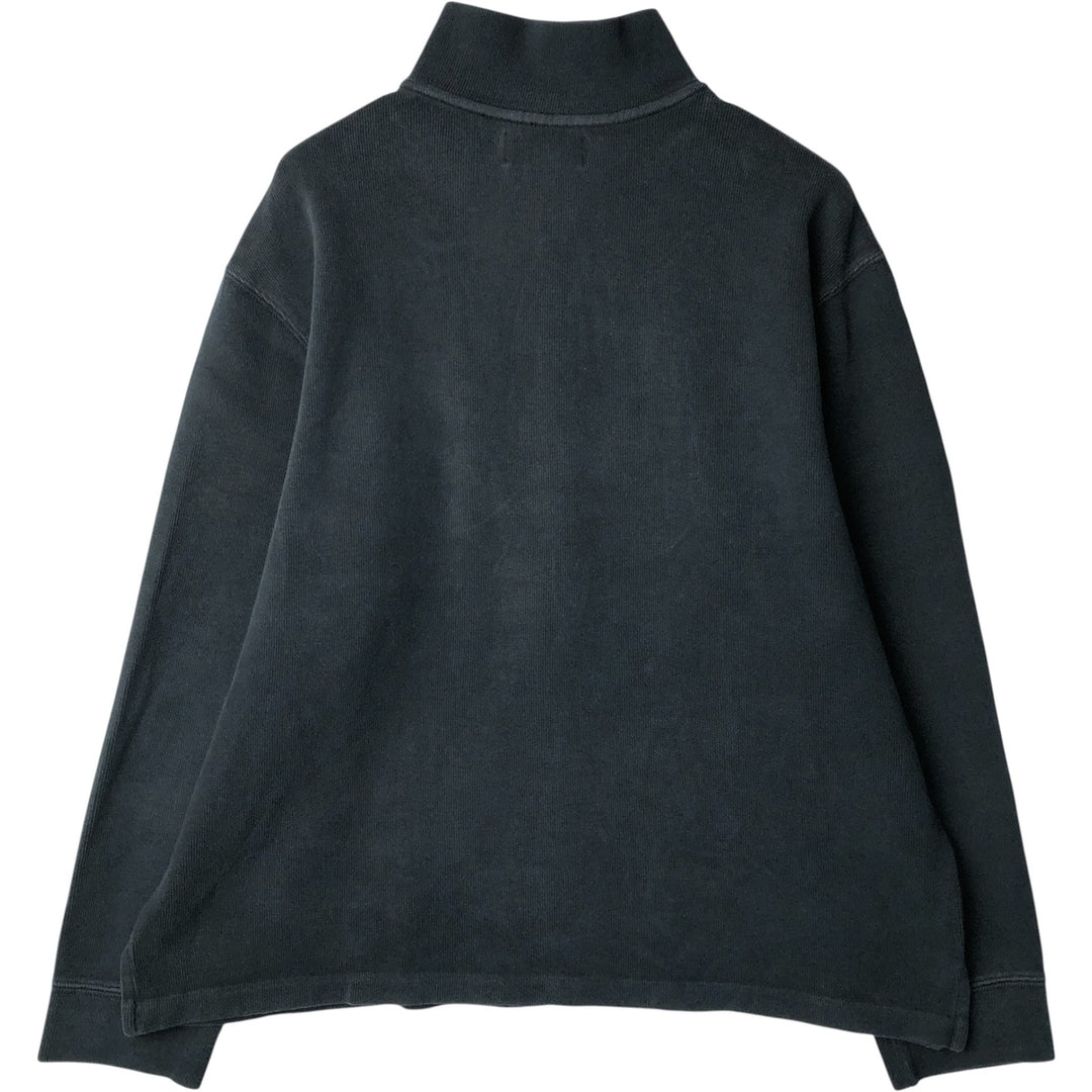 Ralph Lauren POLO by Ralph Lauren Half-Zip Sweatshirt, Men's XL cotton navy blue type Vintage Second Hand