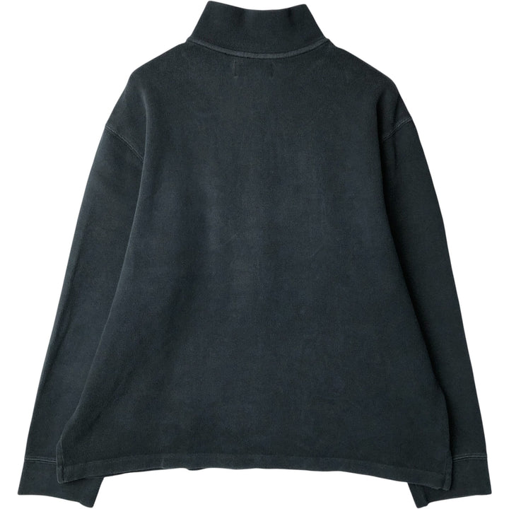 Ralph Lauren POLO by Ralph Lauren Half-Zip Sweatshirt, Men's XL cotton navy blue type Vintage Second Hand