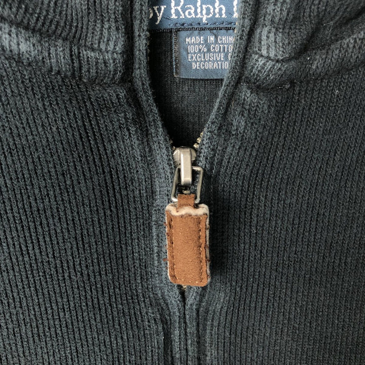 Ralph Lauren POLO by Ralph Lauren Half-Zip Sweatshirt, Men's XL cotton navy blue type Vintage Second Hand
