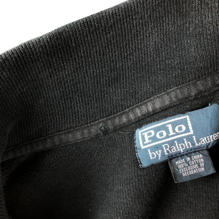 Ralph Lauren POLO by Ralph Lauren Half-Zip Sweatshirt, Men's XL cotton navy blue type Vintage Second Hand