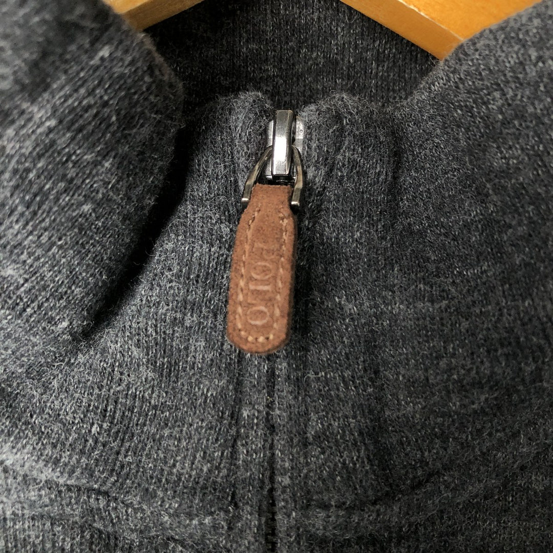 Ralph Lauren POLO RALPH LAUREN ESTATE RIB half-zip sweatshirt, men's size M cotton gray type Vintage Second Hand