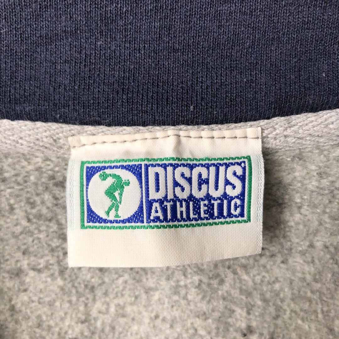 90'S Vintage Discus Athletic Half-Zip Sweatshirt, Men's Size XL unclear gray type Vintage Second Hand