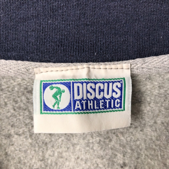 90'S Vintage Discus Athletic Half-Zip Sweatshirt, Men's Size XL unclear gray type Vintage Second Hand