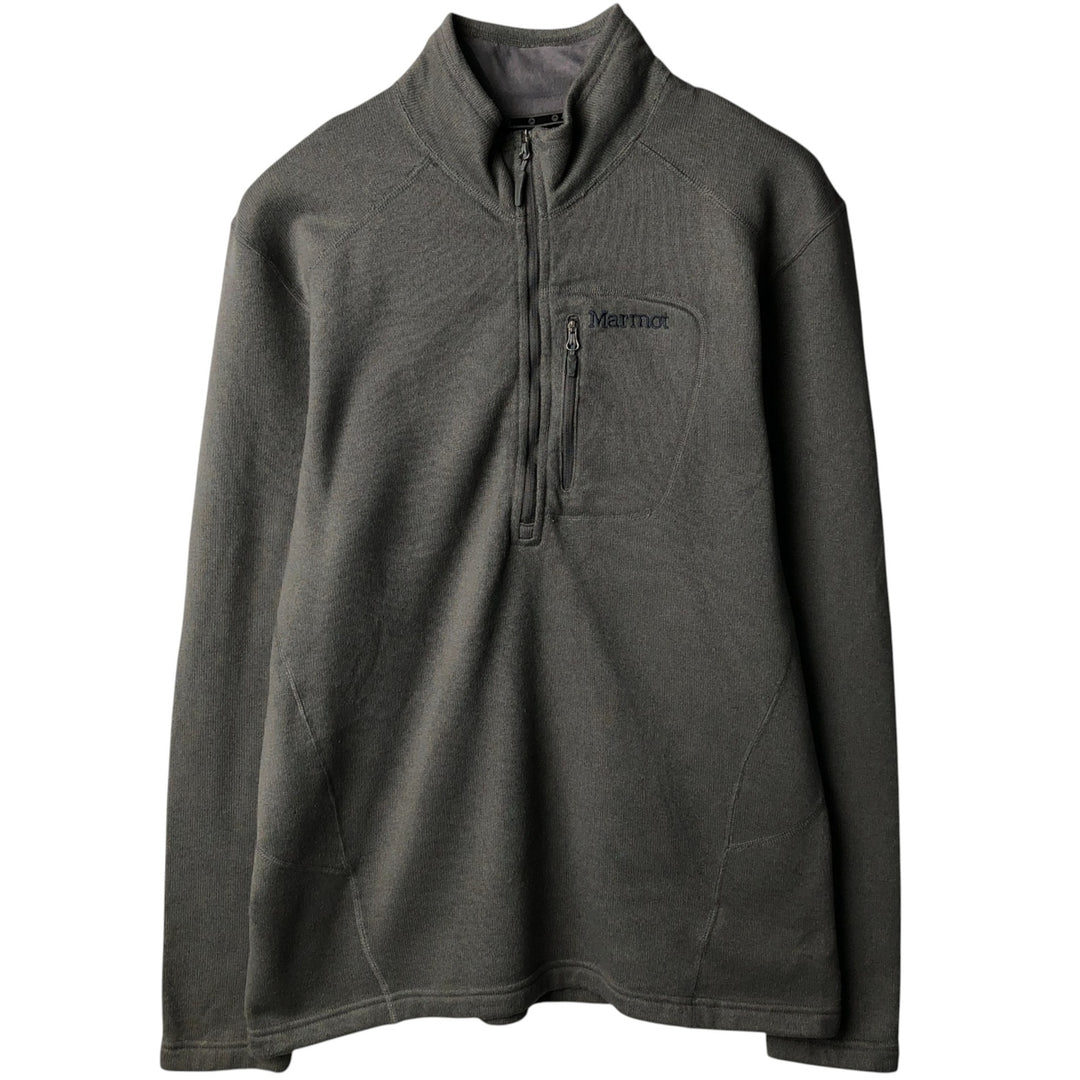Marmot Half-Zip Sweatshirt, Men's XL polyester gray type Vintage Second Hand