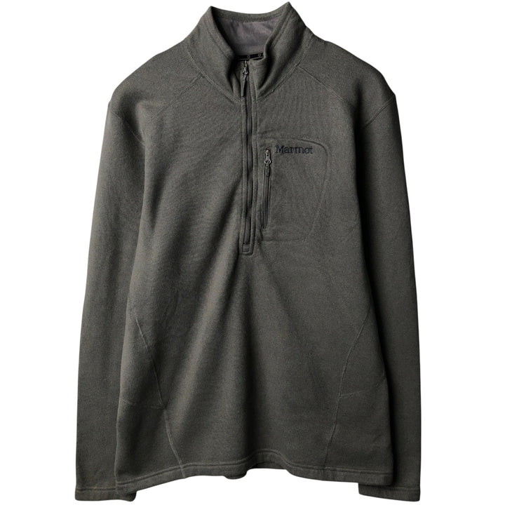 Marmot Half-Zip Sweatshirt, Men's XL polyester gray type Vintage Second Hand