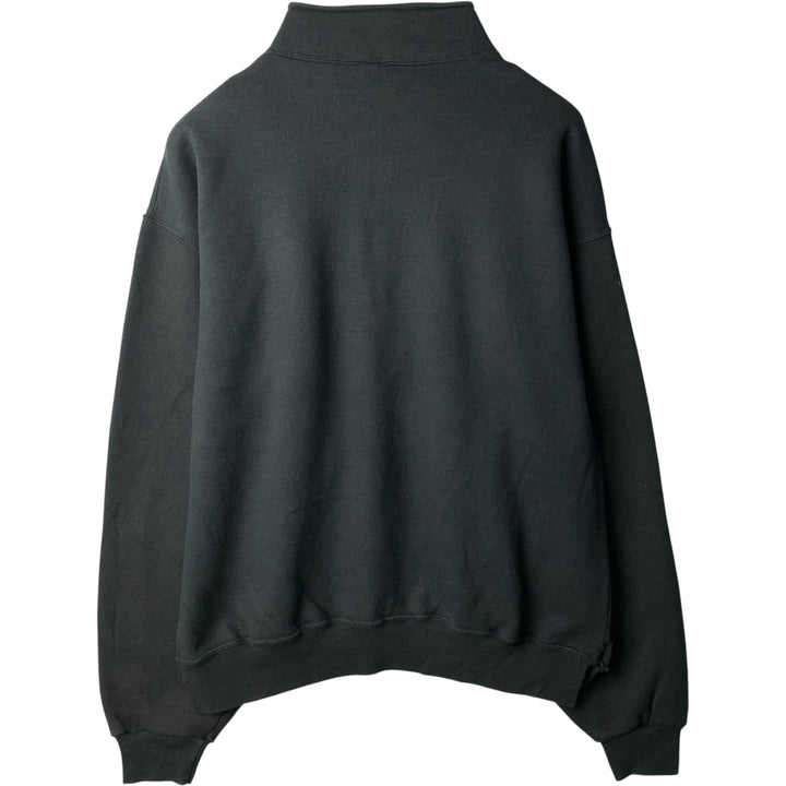 90'S Russell Half-Zip Sweatshirt, Men's, Size XL, Vintage cotton black type Vintage Second Hand