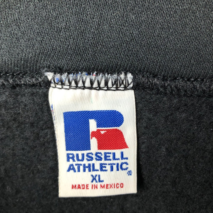 90'S Russell Half-Zip Sweatshirt, Men's, Size XL, Vintage cotton black type Vintage Second Hand
