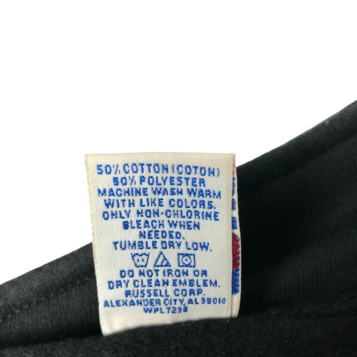 90'S Russell Half-Zip Sweatshirt, Men's, Size XL, Vintage cotton black type Vintage Second Hand