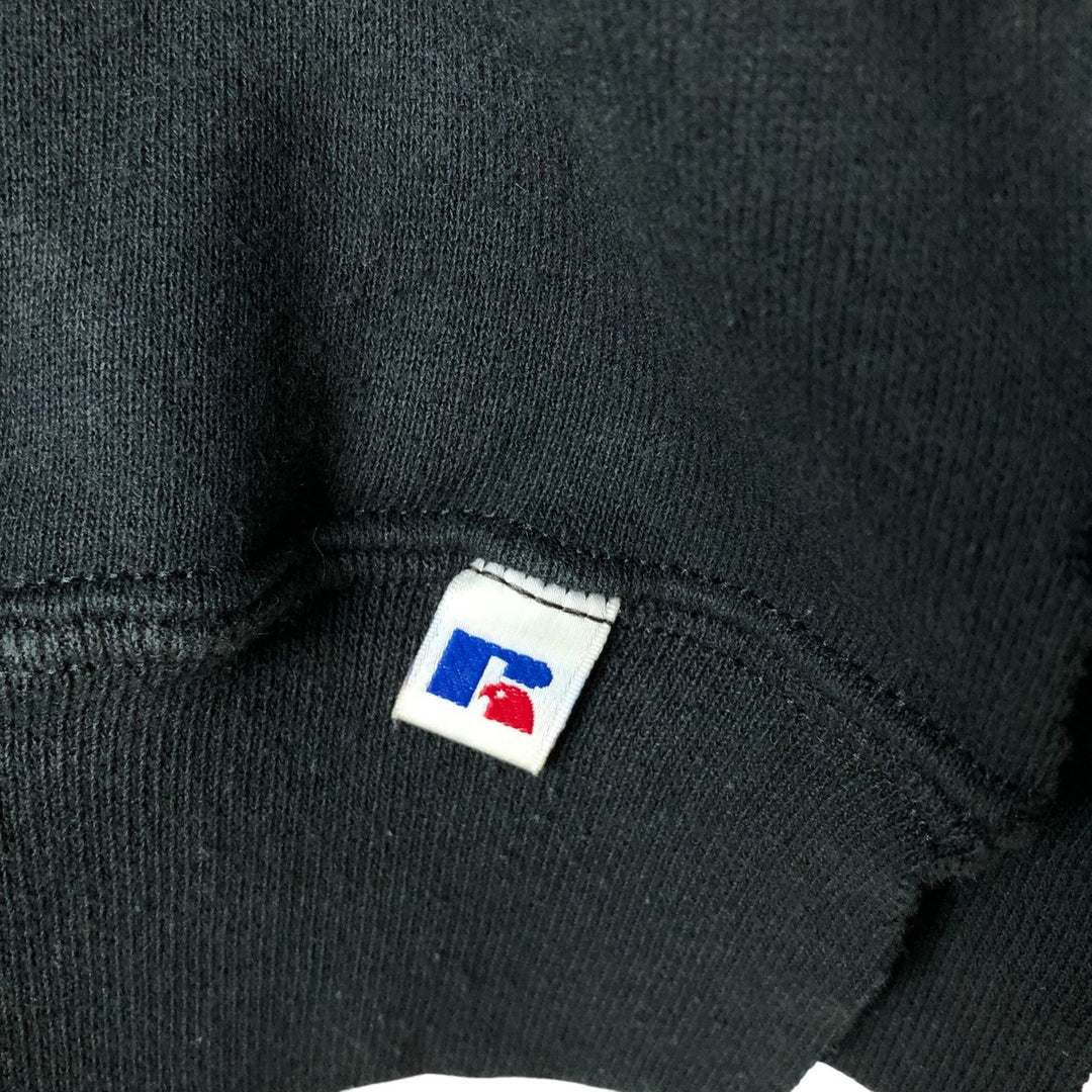 90'S Russell Half-Zip Sweatshirt, Men's, Size XL, Vintage cotton black type Vintage Second Hand