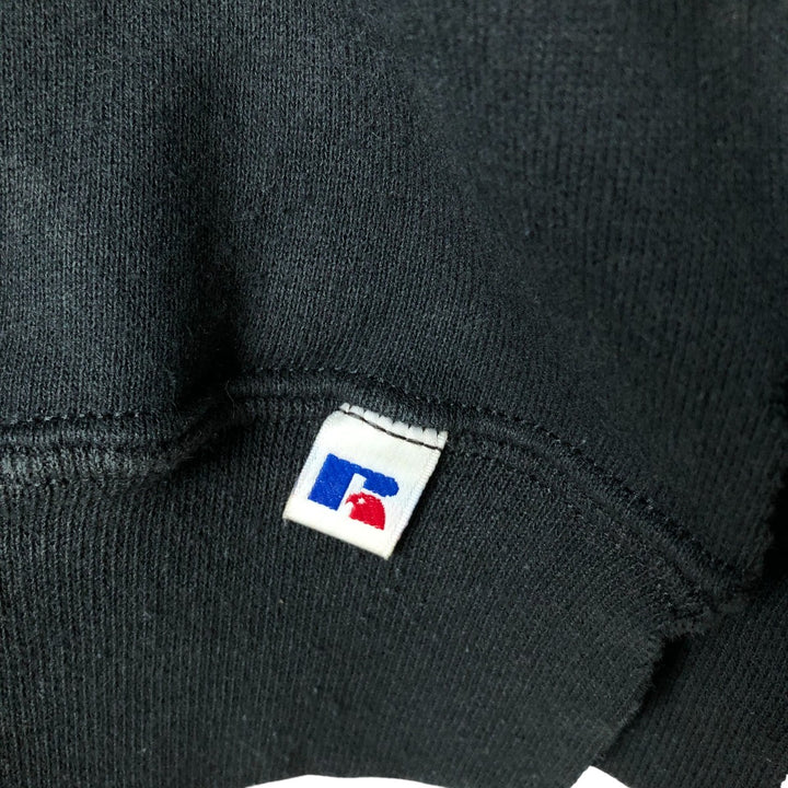 90'S Russell Half-Zip Sweatshirt, Men's, Size XL, Vintage cotton black type Vintage Second Hand