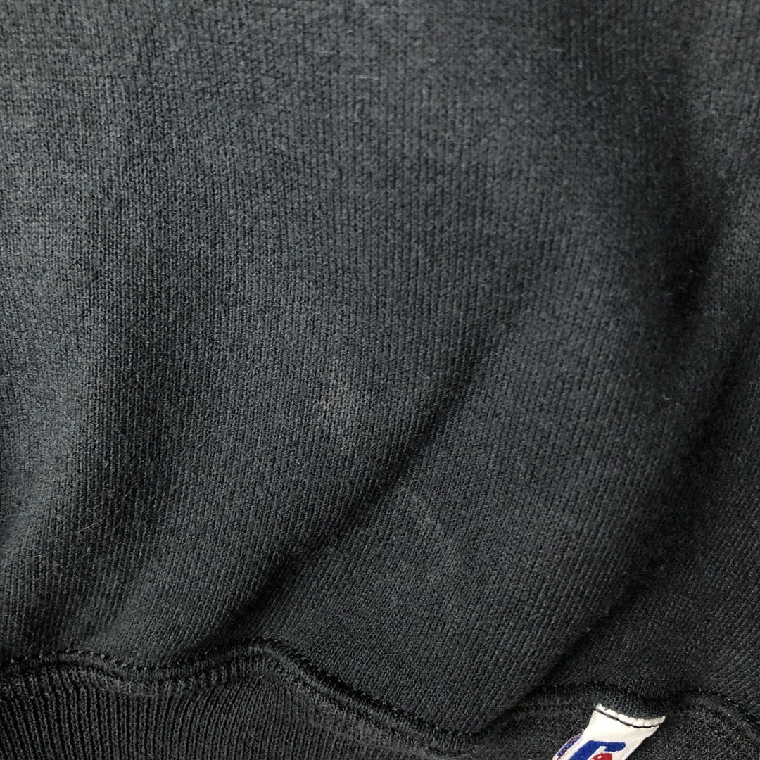 90'S Russell Half-Zip Sweatshirt, Men's, Size XL, Vintage cotton black type Vintage Second Hand