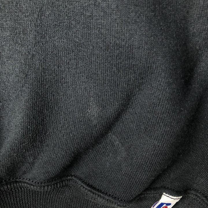 90'S Russell Half-Zip Sweatshirt, Men's, Size XL, Vintage cotton black type Vintage Second Hand