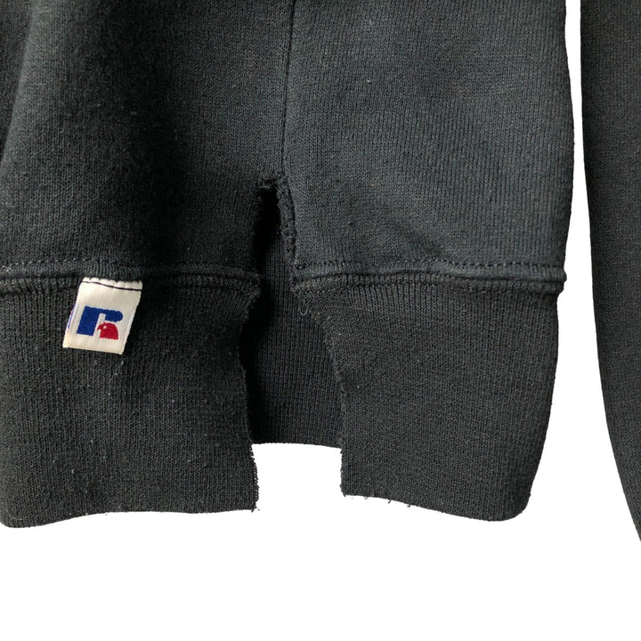 90'S Russell Half-Zip Sweatshirt, Men's, Size XL, Vintage cotton black type Vintage Second Hand