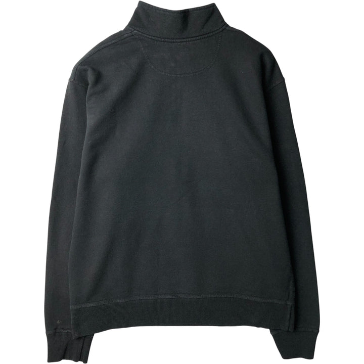 Champion Half-Zip Sweatshirt, Men's Size L cotton black type Vintage Second Hand