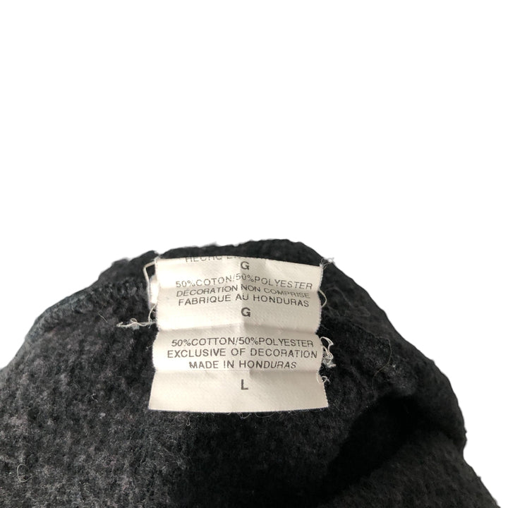 Champion Half-Zip Sweatshirt, Men's Size L cotton black type Vintage Second Hand