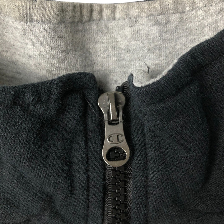 Champion Half-Zip Sweatshirt, Men's Size L cotton black type Vintage Second Hand