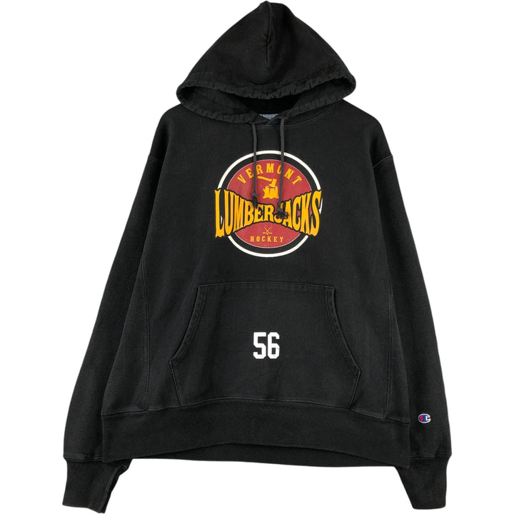 Champion REVERSE WEAVE Reverse Weave Sweat Pullover Hoodie Men's L size cotton black type Vintage Second Hand