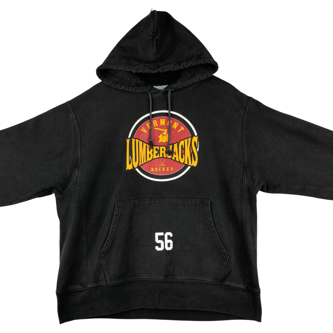 Champion REVERSE WEAVE Reverse Weave Sweat Pullover Hoodie Men's L size cotton black type Vintage Second Hand