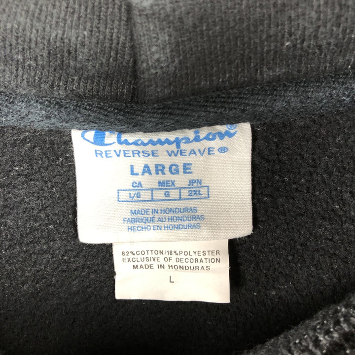 Champion REVERSE WEAVE Reverse Weave Sweat Pullover Hoodie Men's L size cotton black type Vintage Second Hand