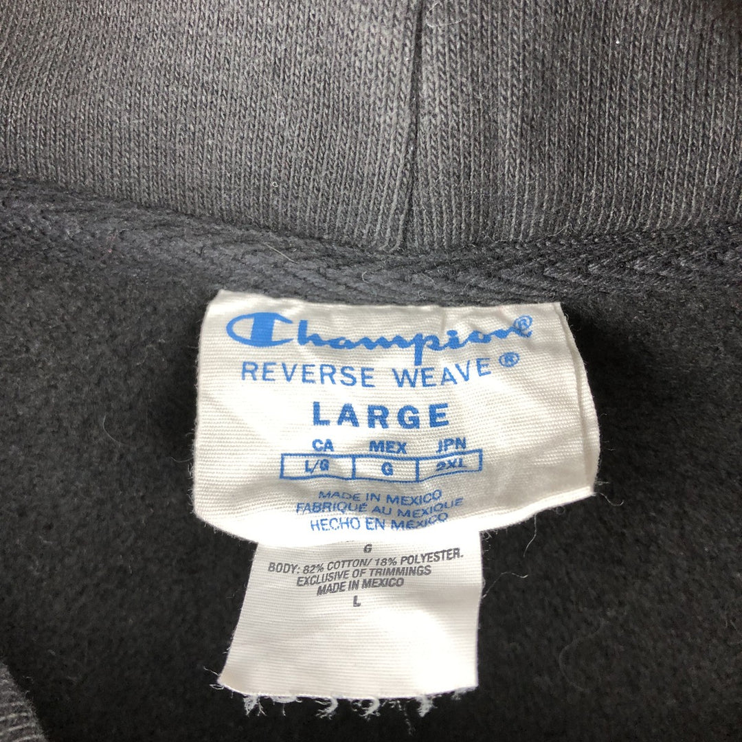 Champion REVERSE WEAVE Reverse Weave Sweat Pullover Hoodie Men's L size cotton black type Vintage Second Hand
