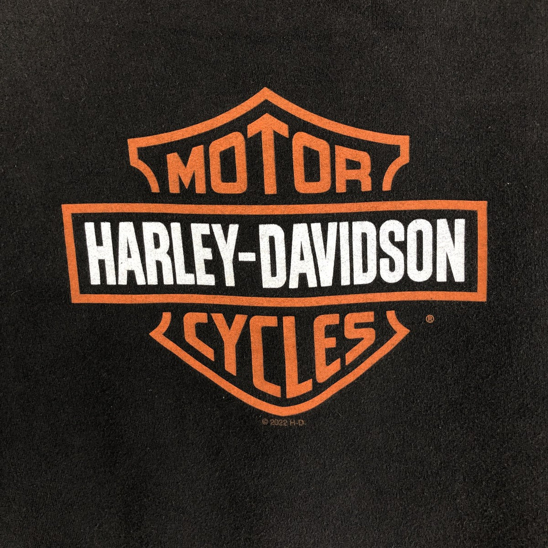 Harley-Davidson Sweatshirt Pullover Hoodie Men's M unclear black type Vintage Second Hand