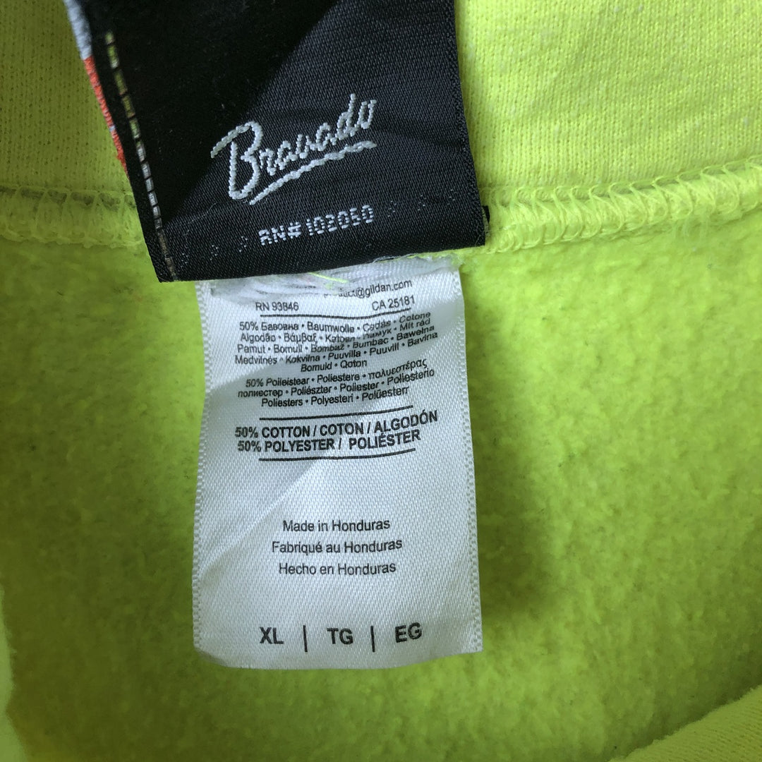 Harley-Davidson Sweatshirt Pullover Hoodie Men's XL cotton green type yellow green Vintage Second Hand