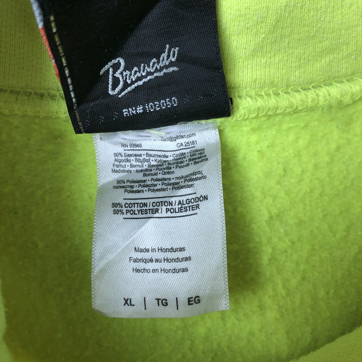 Harley-Davidson Sweatshirt Pullover Hoodie Men's XL cotton green type yellow green Vintage Second Hand