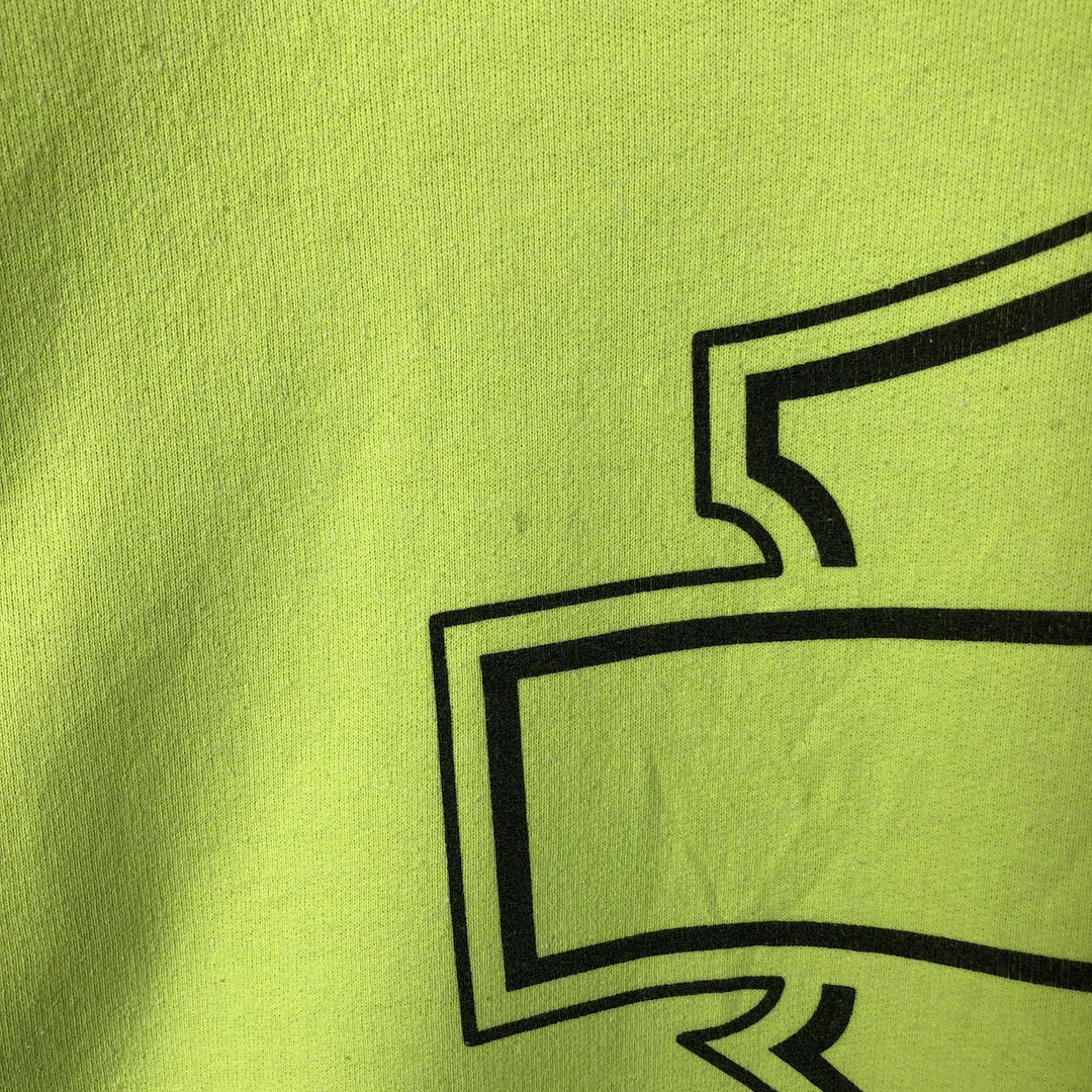 Harley-Davidson Sweatshirt Pullover Hoodie Men's XL cotton green type yellow green Vintage Second Hand