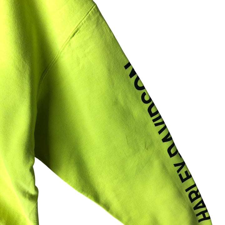 Harley-Davidson Sweatshirt Pullover Hoodie Men's XL cotton green type yellow green Vintage Second Hand