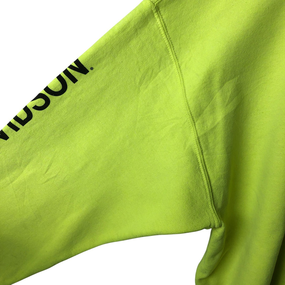 Harley-Davidson Sweatshirt Pullover Hoodie Men's XL cotton green type yellow green Vintage Second Hand