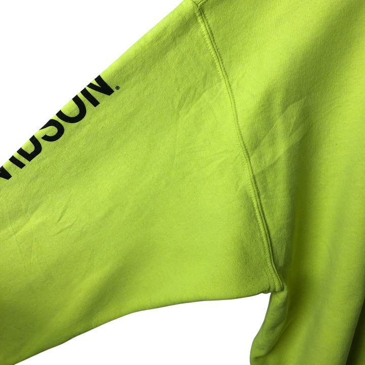 Harley-Davidson Sweatshirt Pullover Hoodie Men's XL cotton green type yellow green Vintage Second Hand