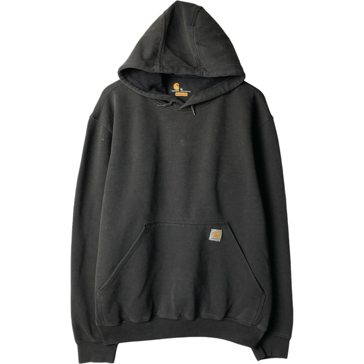 Carhartt ORIGINAL FIT sweatshirt pullover hoodie, men's size M unclear black type Vintage Second Hand