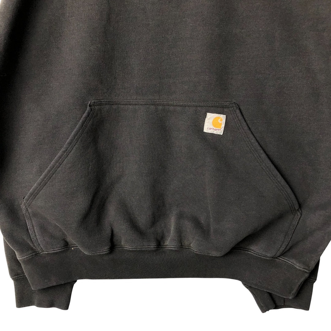 Carhartt ORIGINAL FIT sweatshirt pullover hoodie, men's size M unclear black type Vintage Second Hand