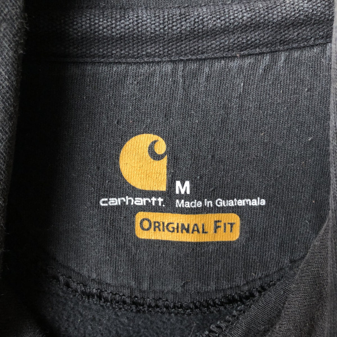 Carhartt ORIGINAL FIT sweatshirt pullover hoodie, men's size M cotton black type Vintage Second Hand