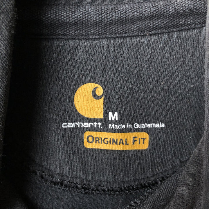 Carhartt ORIGINAL FIT sweatshirt pullover hoodie, men's size M cotton black type Vintage Second Hand