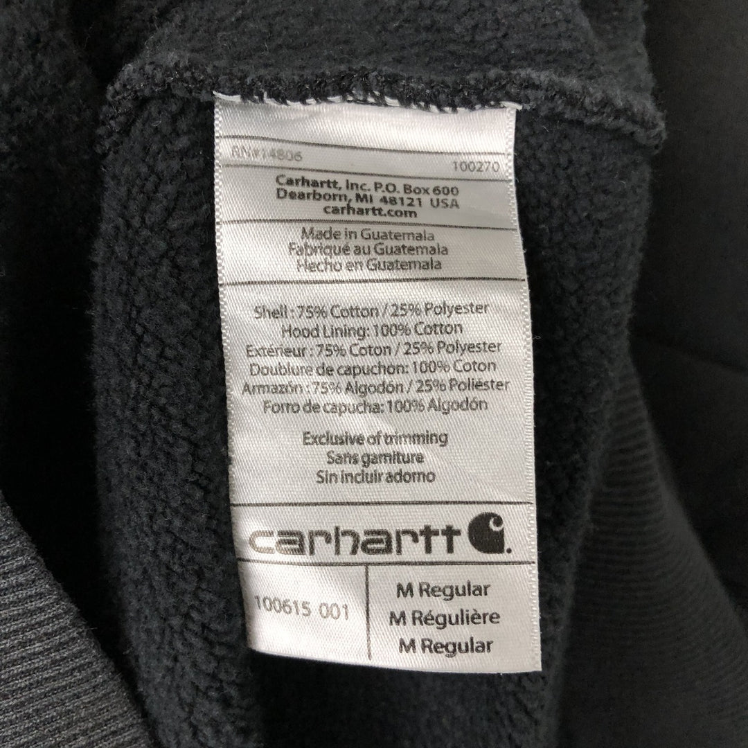 Carhartt ORIGINAL FIT sweatshirt pullover hoodie, men's size M cotton black type Vintage Second Hand
