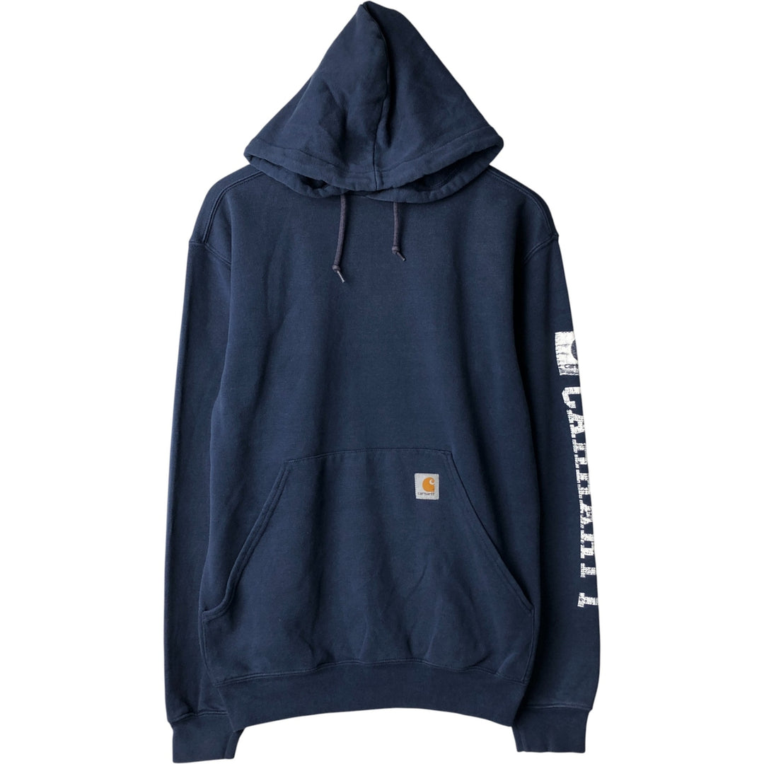 Carhartt Sweat Pullover Hoodie, Men's S Size cotton navy blue type Vintage Second Hand