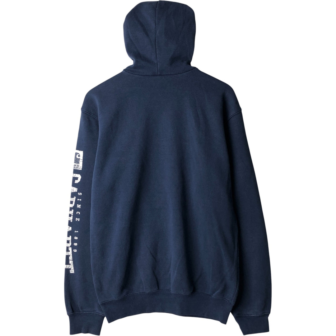 Carhartt Sweat Pullover Hoodie, Men's S Size cotton navy blue type Vintage Second Hand