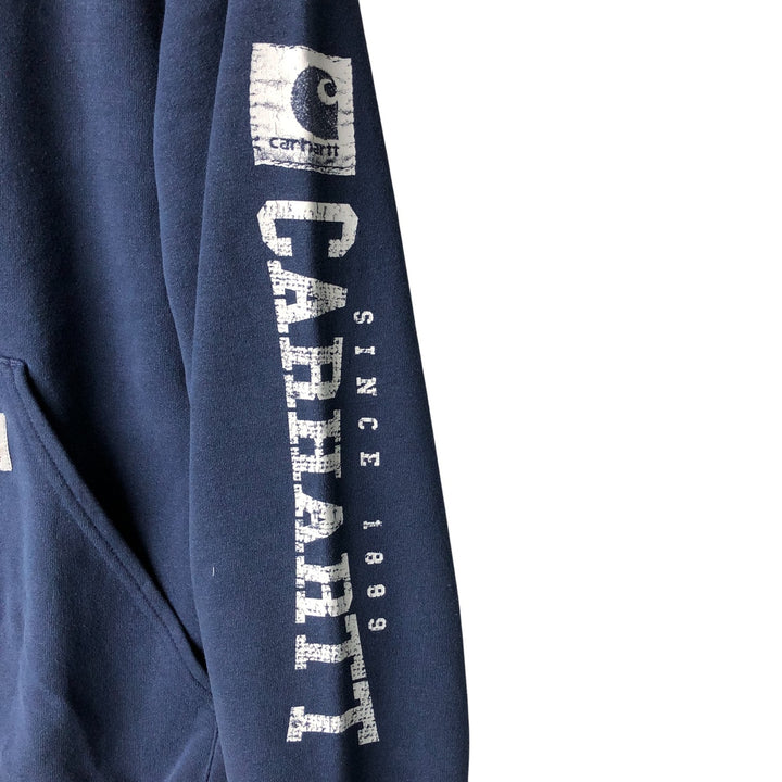 Carhartt Sweat Pullover Hoodie, Men's S Size cotton navy blue type Vintage Second Hand