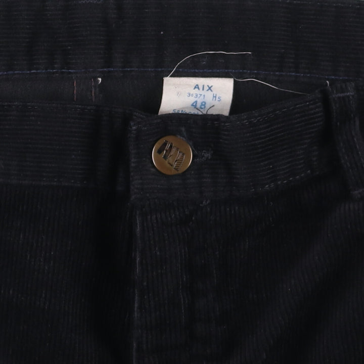 Pantashop Corduroy Pants, Made in France, Men's Size W36 cotton black type Vintage Second Hand