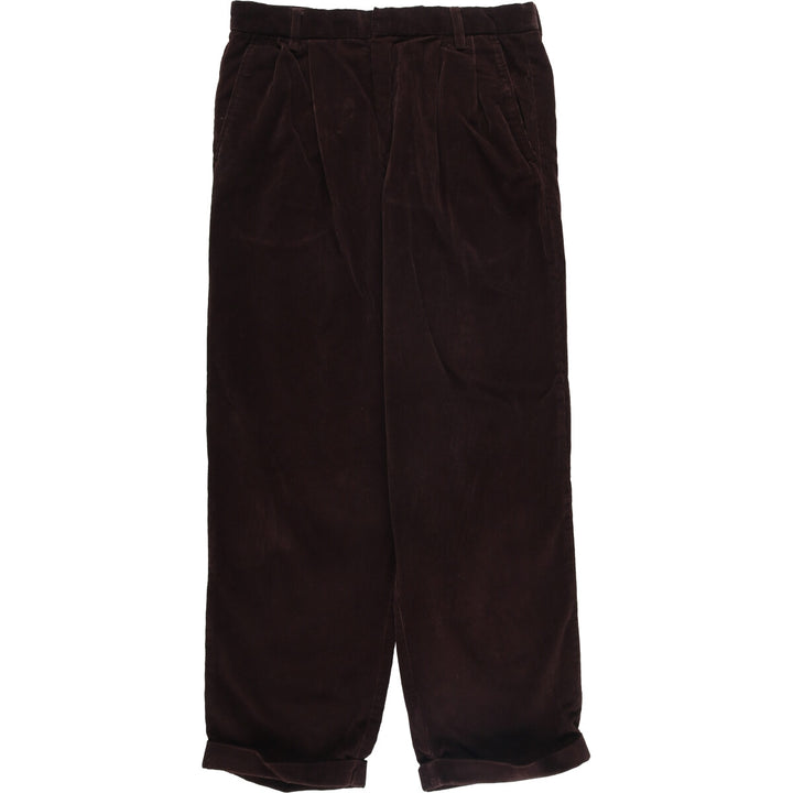 Dockers Relaxed Fit Two-Pleated Corduroy Pants, Men's, Size W32 cotton brown type Vintage Second Hand