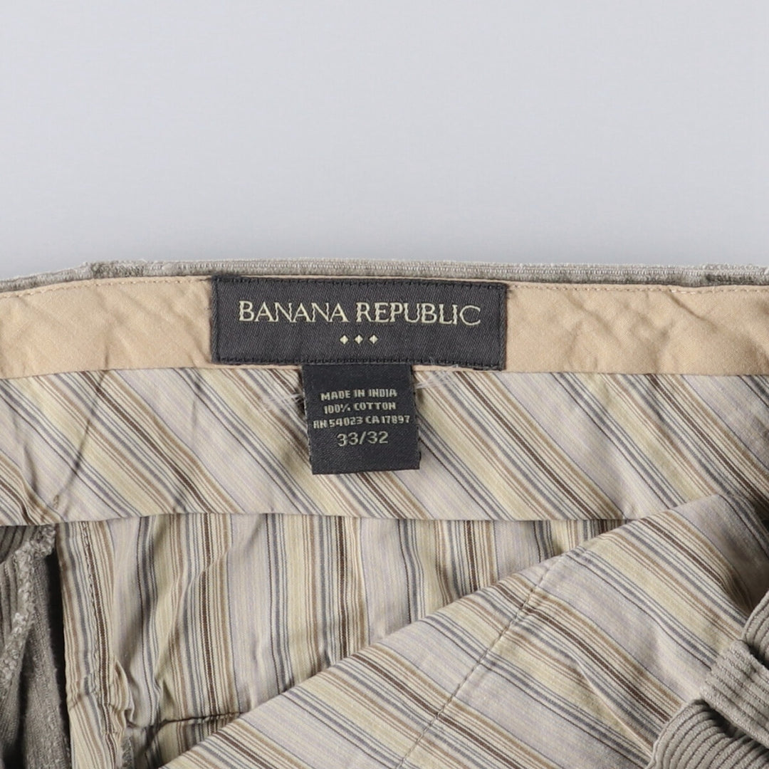 Banana Republic Corduroy Pants, Men's Size 32 cotton Beige type Vintage Second Hand