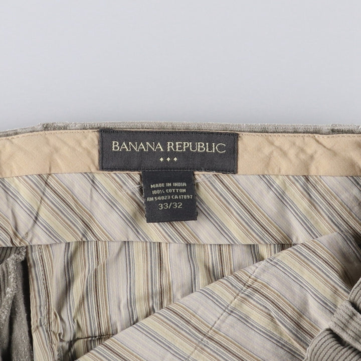 Banana Republic Corduroy Pants, Men's Size 32 cotton Beige type Vintage Second Hand