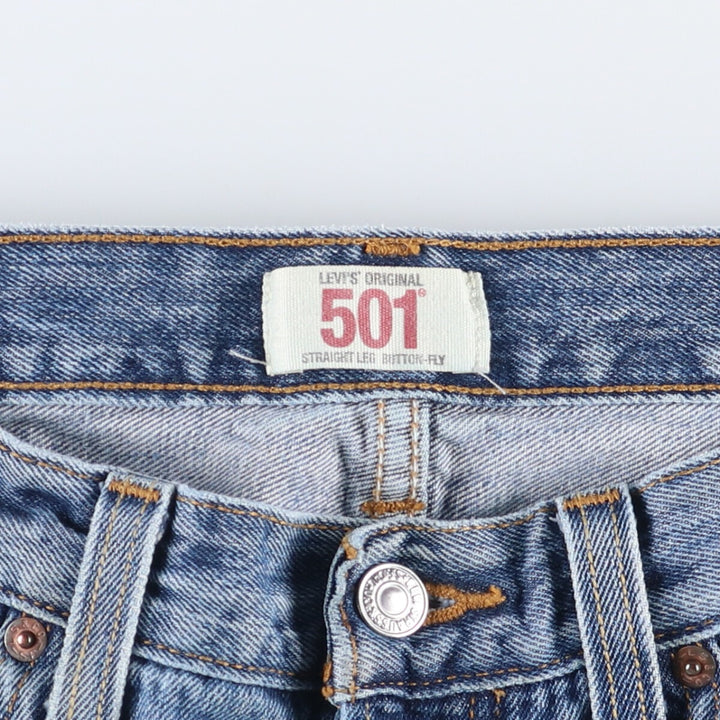 Levi's 501 straight denim pants for men, size W33 cotton blue type Vintage Second Hand
