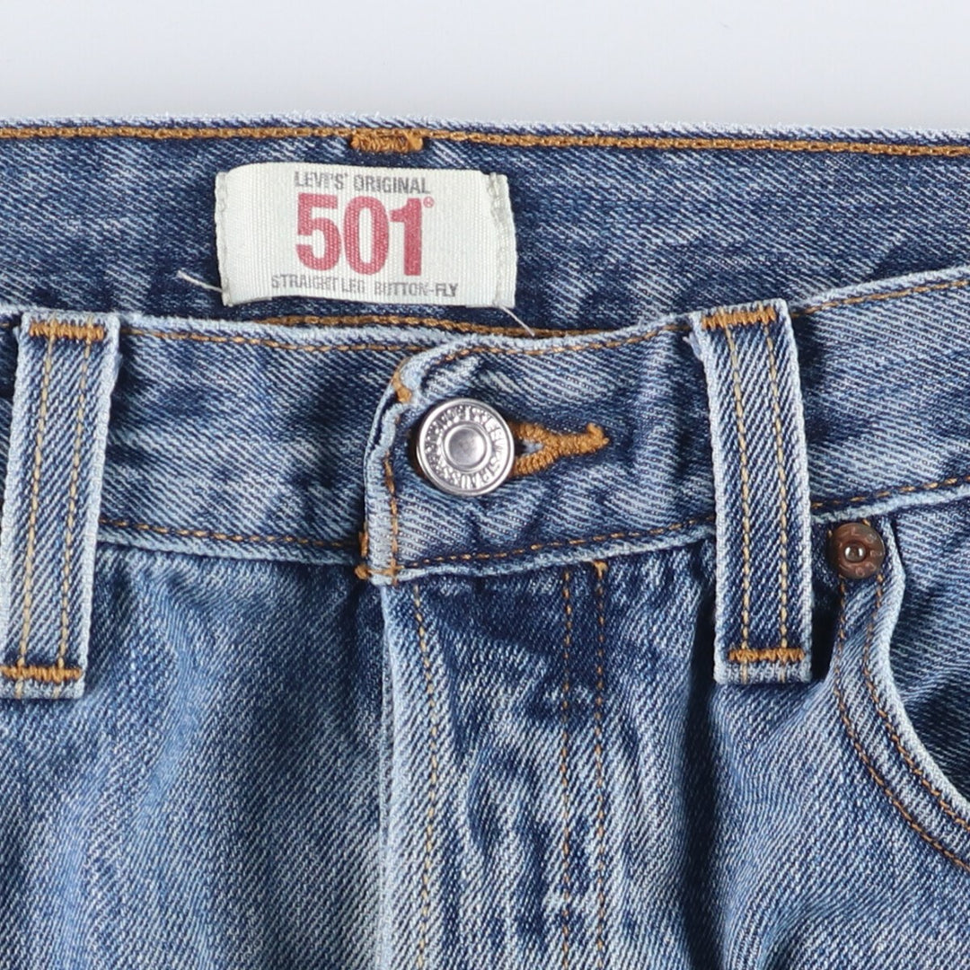 Levi's 501 straight denim pants for men, size W33 cotton blue type Vintage Second Hand