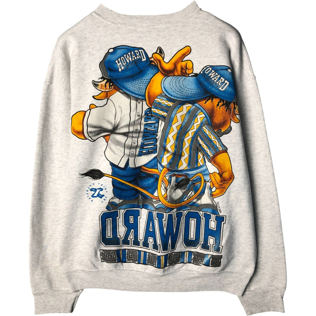 College character sweatshirt, men's size XL unclear white type Vintage Second Hand