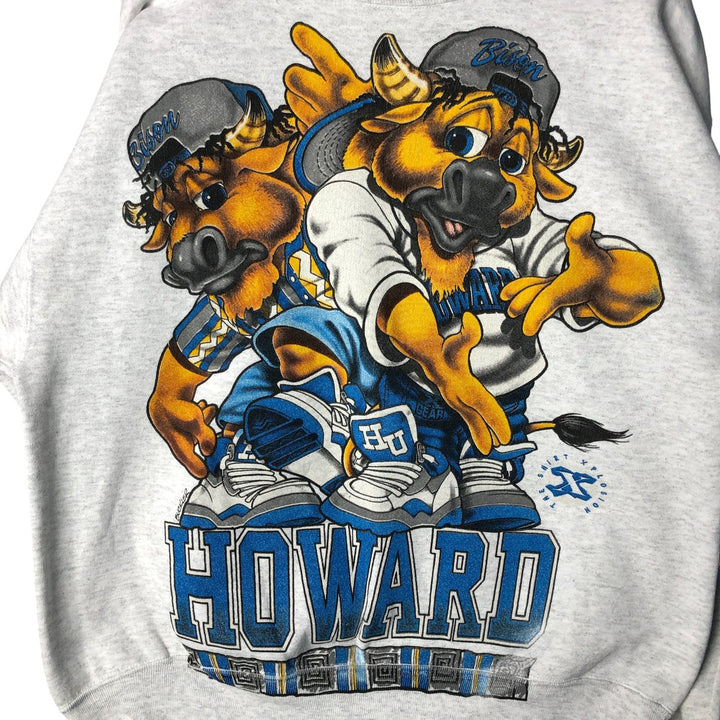 College character sweatshirt, men's size XL unclear white type Vintage Second Hand
