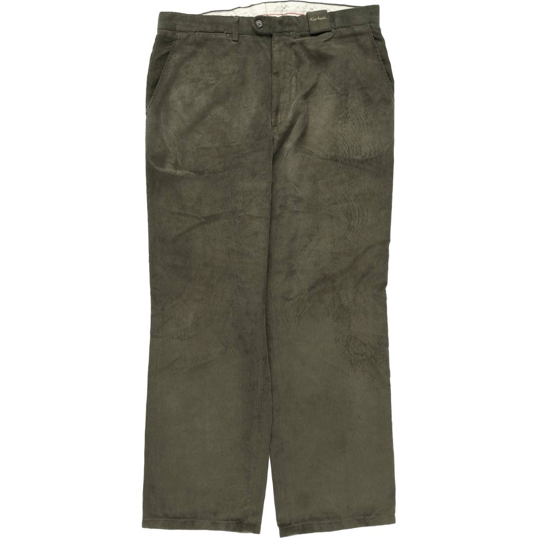Pierre Cardin corduroy pants for men, size W34 polyester Khaki type Vintage Second Hand