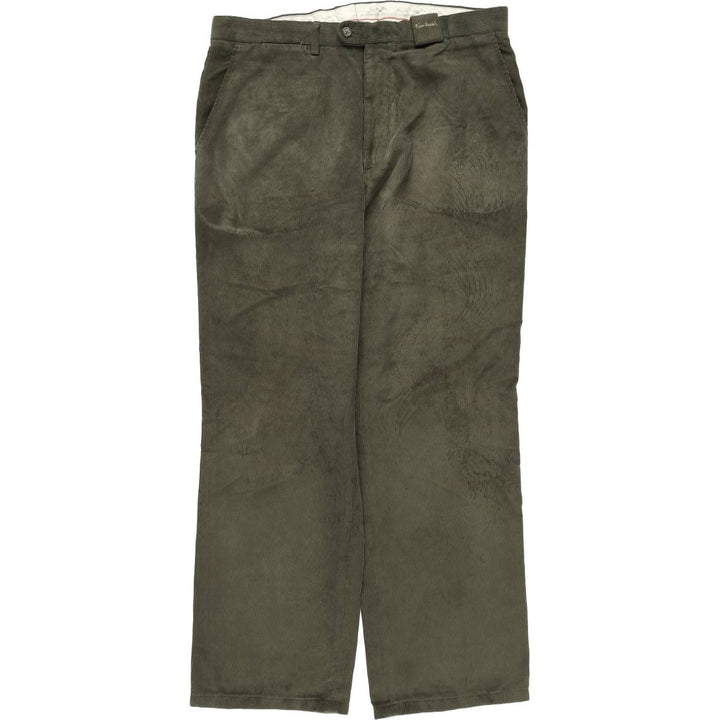 Pierre Cardin corduroy pants for men, size W34 polyester Khaki type Vintage Second Hand